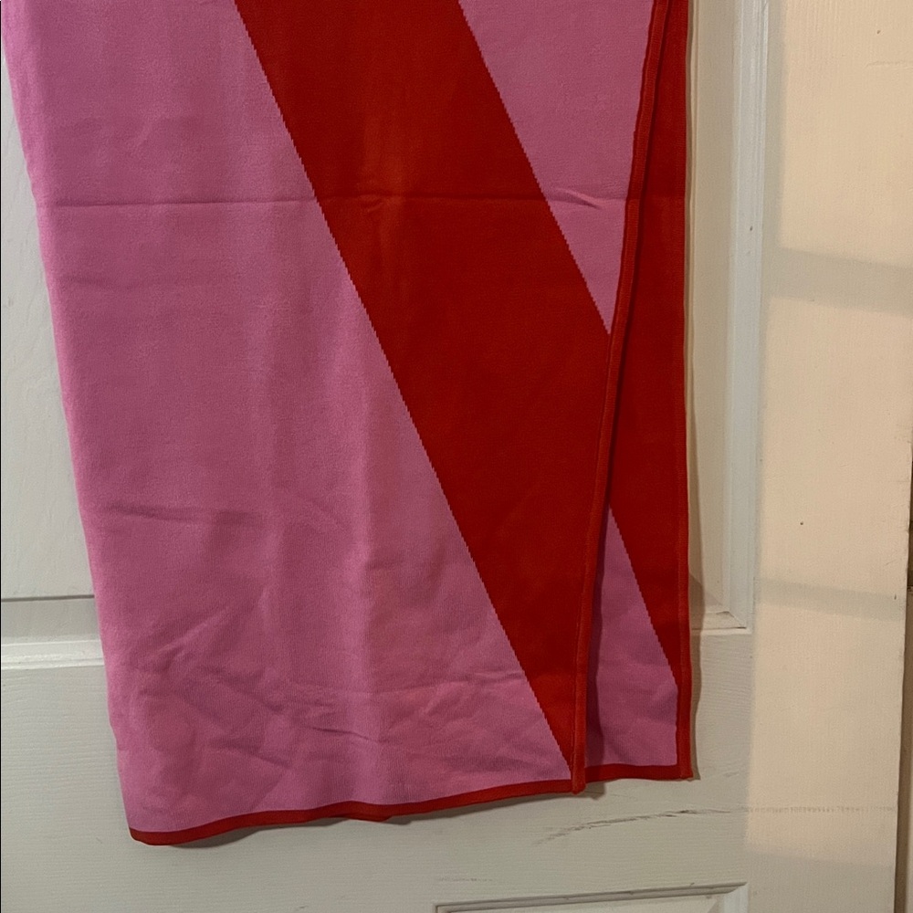 Abstract Halter Maxi Dress - Orange Pink - Picture 6 of 11